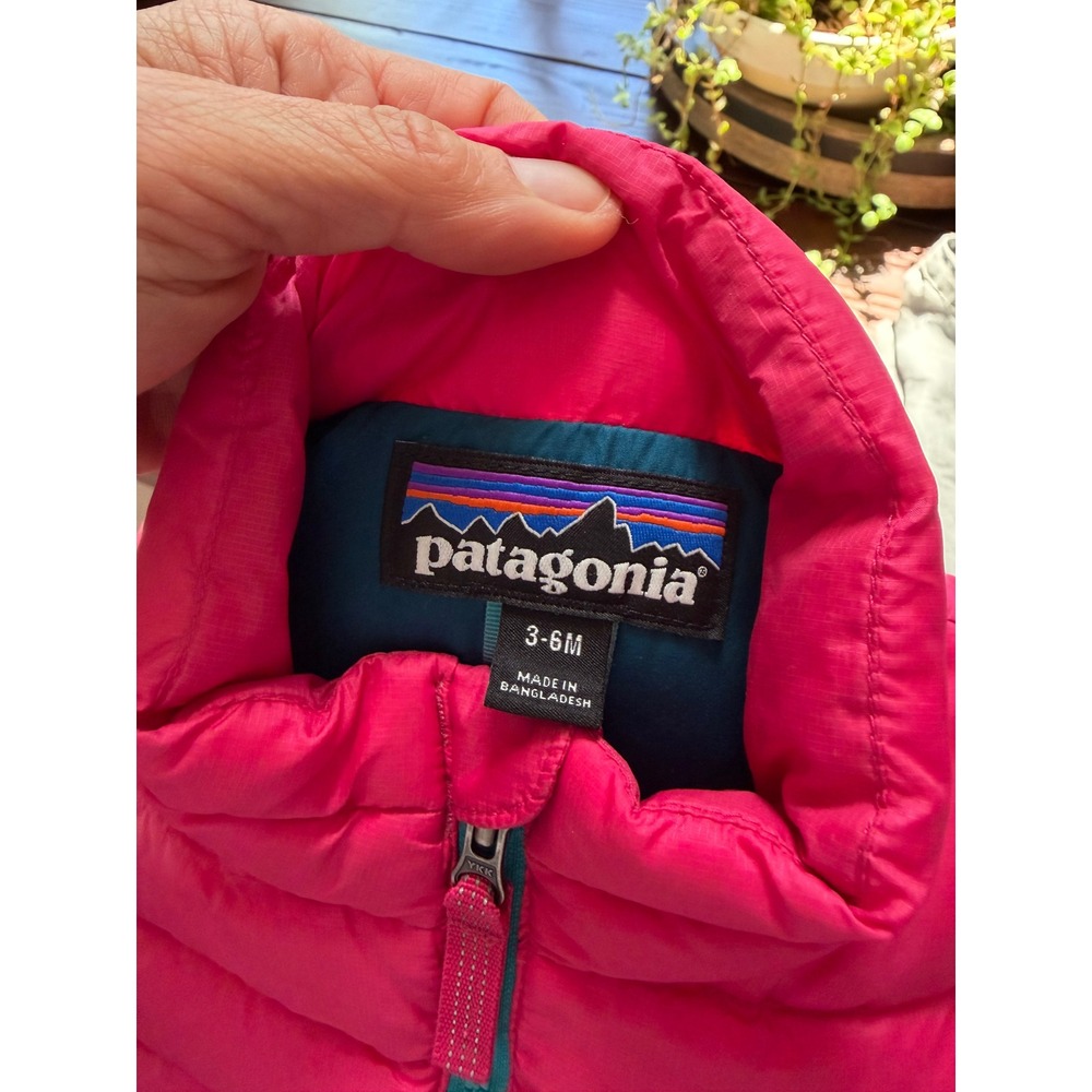 Patagonia Baby Down Sweater Pink Puffer Jacket 3-6M 60519 FA16 - Picture 8 of 9